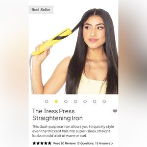 NWT Drybar Tress Press Straightening Iron 1”
